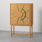 Wooden Artistic Modern Mango Wood Bar Cabinet - Image 6