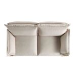 Byron Pillow Edge Beige Fabric Sectional Sofa, 2-Seater - Image 7