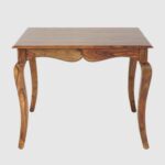 Wooden 4 Seater Dining Set With 4 Chairs - Teak Finish - Image 7