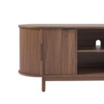 Modern Reeded TV Stand with Open Storage - Image 7