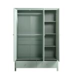 Frances Rattan Triple Closet with 2 Drawers, Mint - Image 6