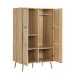 Frances Woven Rattan Compact Double Closet, Natural - Image 6