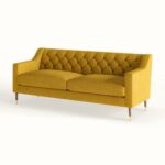 Wooden Artistic 3 Seater Upholstered Sofa - Image 8