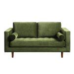Henrietta 2-Seater Sofa, Moss Green Velvet - Image 3