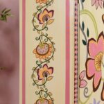 Jodhpuri Hand Painted Mango Wood Bedside Table with Drawers - Image 6