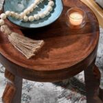 Wooden Stool Handcrafted Side Table - Image 2