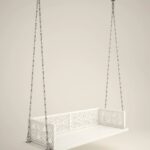 Solid Wood in Pristine White PU with Traditional Silver Finished Brass Chain - Image 4