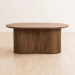 Curve Hand Carved Mango Wood Coffee Table - Image 2