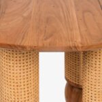 Handcrafted Cane Webbing Sheesham Wood Dining Table - Image 6