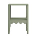 Henley Scalloped Edge Side Table, Sage Green - Image 4