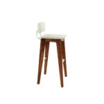 Wooden Indian Design Square Barstool - Image 7