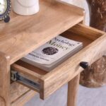 Handcrafted Modern 2 Drawer Design Bedside Table - Image 4