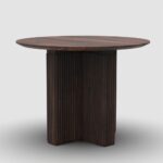 Handmade Mango Wood Round Dining Table - Image 4