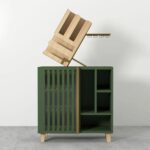 Hand Carved Antique Mango Wood Bar Unit - Image 2