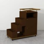 Antique Mango Wood Bar Cart - Image 3