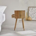 Wooden Sturdy Solid Wood Bedside Table - Image 2