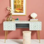 Handmade Inlay Console Table - Image 2