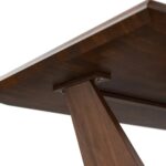 Wooden Artistic V Shape Brown - Natural Dinning Table - Image 7