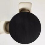 Wooden Round Dining Table Four Seater - Black Finish - Image 7