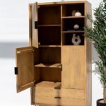 Wooden Cabinet with Mini Display Shelves - Image 7
