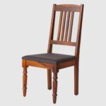 Wooden 4 Seater Dining Set With 4 Chairs - Maple Finish - Image 8