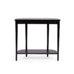 Handcrafted Wooden Black Finish Console Table - Image 4