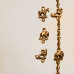 Solid Wood Swing with Traditional Brass Animal Motif Chain Links - Image 11