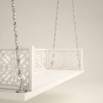 Solid Wood in Pristine White PU with Traditional Silver Finished Brass Chain - Image 3