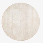 Handcrafted Travertine Marble and Sheesham Wood Dining Table - Image 5
