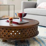 Carved Wooden Coffee Table - Image 3