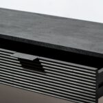Black Two Drawer Wooden Console - Image 6