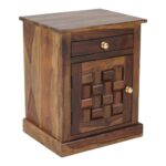 Sheesham Wood Bedside Table - Image 8