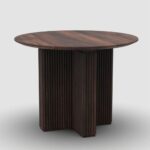 Handmade Mango Wood Round Dining Table - Image 3
