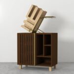 Hand Carved Antique Mango Wood Bar Unit - Image 4