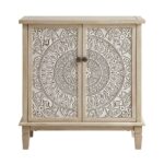 Whitewashed Carved Small Sideboard - Image 5