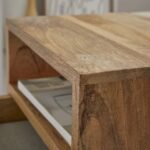 Wooden Sturdy Solid Wood Bedside Table - Image 3