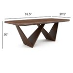 Wooden Artistic V Shape Brown - Natural Dinning Table - Image 8