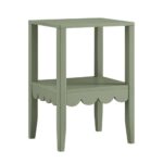 Henley Scalloped Edge Side Table, Sage Green - Image 5