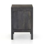 Wooden Curve Rattan Bedside Table - Image 7