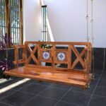 Modern Castle Style Tile Fitted Wooden Handmade Swing for Home [Jhula] - Image 2