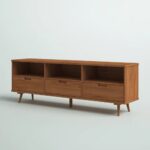 Wooden Solid Wood 3-Drawer TV Unit - Image 6