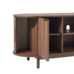 Modern Reeded TV Stand with Open Storage - Image 8