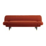 Solna 2-Seater Sofa Bed, Rust Velvet - Image 4