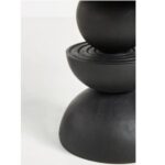 Wooden Round Dining Table Four Seater - Black Finish - Image 6