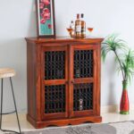 Wooden  Sheesham Wood Bar Cabinet - Image 5