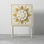 Wooden Artistic Modern Mango Wood Bar Cabinet - Image 9