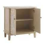 Whitewashed Carved Small Sideboard - Image 4