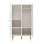 Frances Woven Rattan Compact Double Closet, White - Image 5