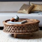 Carved Wooden Coffee Table - Image 6