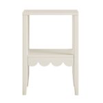 Henley Scalloped Edge Side Table, Light Sand - Image 4